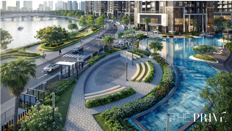 Không gian bên trong khu căn hộ The Privé